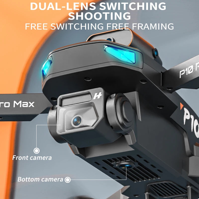 P10 Drone Comes With A High-Definition Camera And A WiFi FPV High-Definition Dual Folding RC Quadcopter Height Maintainer