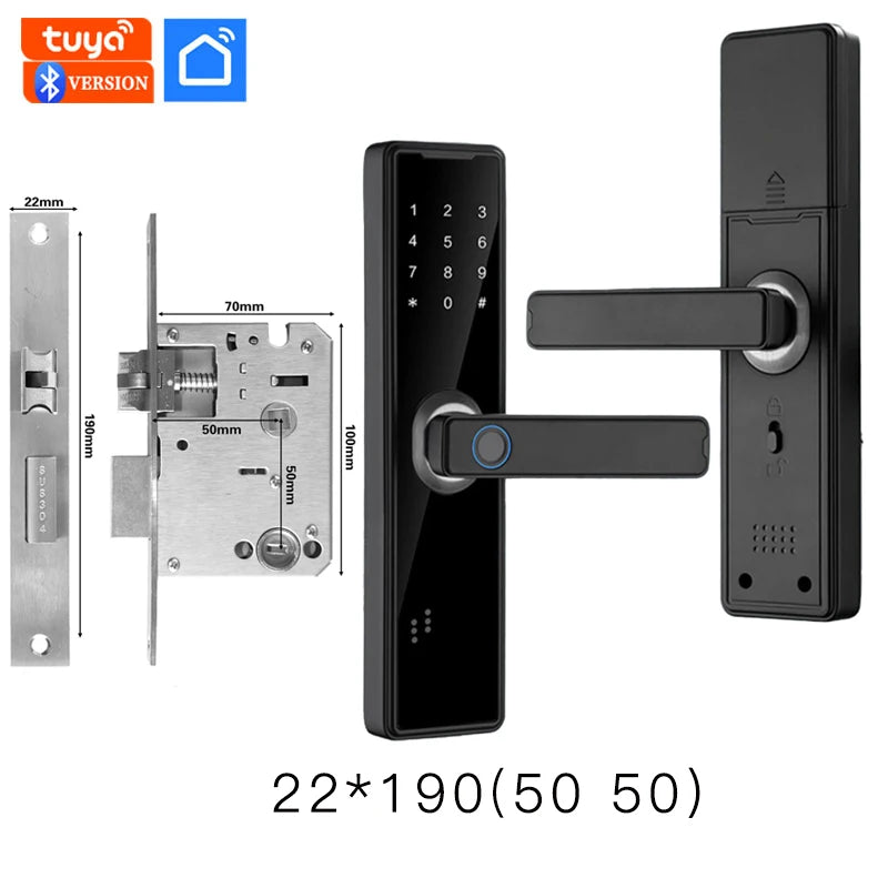 PHIPULO Tuya Bluetooth Electronic Door Lock Work with Digital Smart Lock App Remote Unlocking Digital Door Lock 2024 New