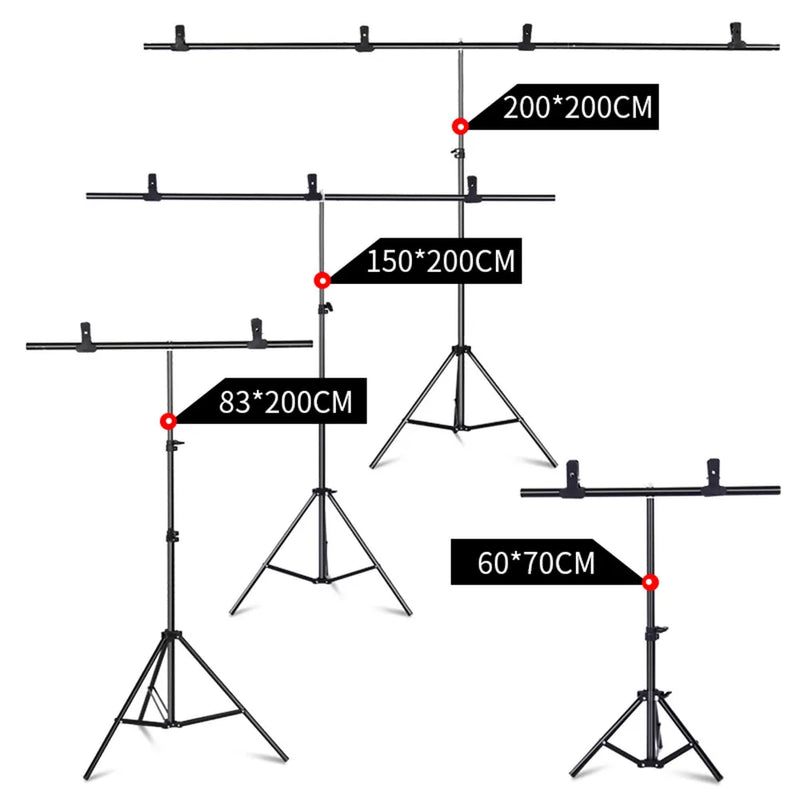 SH Photography1.5*2/2*2M T-Shape Backdrop Background Stand Frame Support System Kit For Photo Studio Video Chroma Key With Party