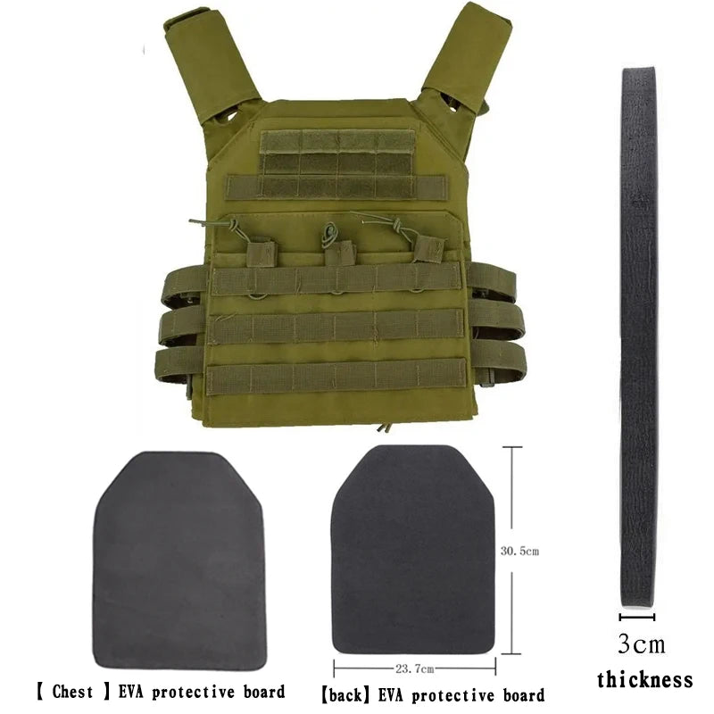 Military Tactical Vest Bulletproof Vest Hunting Carrier Air Gun Accessories Combat MOLLE Camouflage Military VestChaleco Tactico