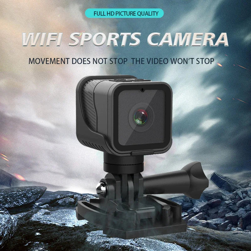 HD 1080P Action Camera WiFi 12MP Waterproof Underwater Helmet DV Sport Cameras Built-in Mic Video Recording Webcam Dash Cam