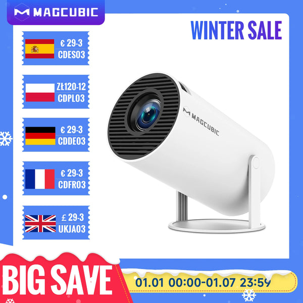 Magcubic Projector HY300 Pro 4K Android 11 Dual Wifi6 260ANSI Allwinner H713 BT5.0 1080P 1280*720P Home Cinema Outdoor Projetor