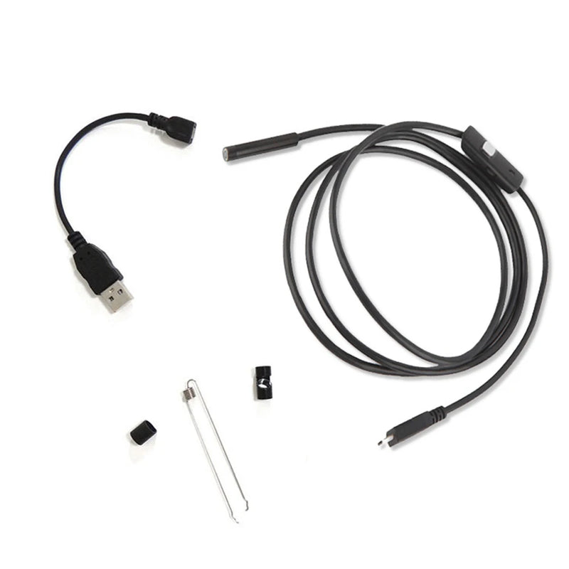 7MM for Android Endoscope Micro USB Mini Camera Pipe car Inspection Borescope 6 LEDs Waterproof for Smartphone PC