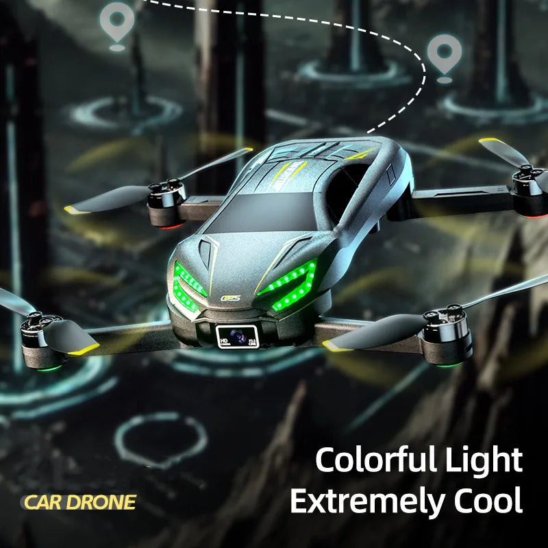 WIFI FPV Car Drone Aircraft Remote Control UAV Car Modeling Camera HD Dual 8K Aerial Drone Brushless Drone Toy Kid Gifts Boys