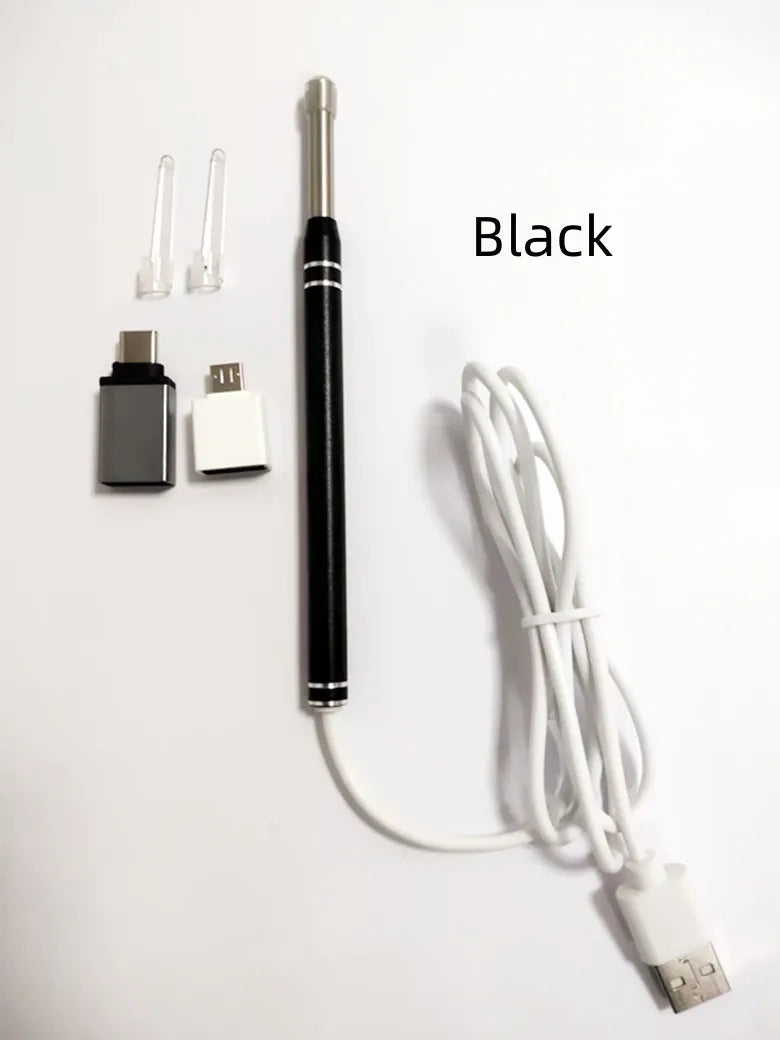 5.5MM HD Visual Ear Endoscope 3 in 1 USB Otoscope Ear Wax Cleaning Inspection Camera Tools for Android Phone PC