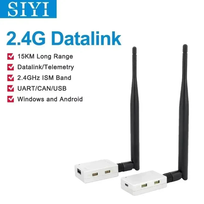 SIYI 2.4G Long Range Datalink System Ground and Air Unit with Mavlink Telemetry UART for UAV Drones Robotics 15KM