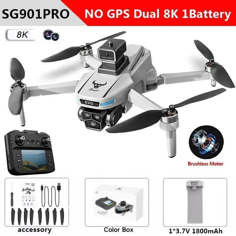 SG901Pro drone 8KHD dual camera screen control intelligent obstacle avoidance remote control quadcopter Dron toy