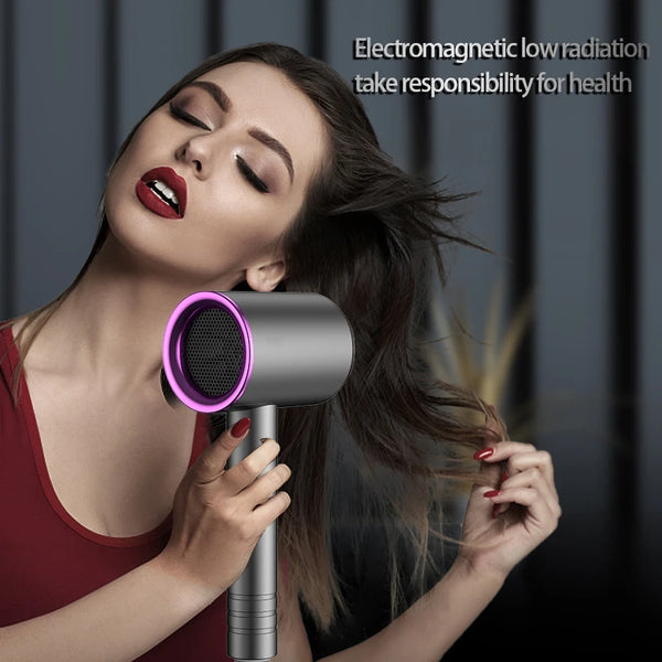 Professional Hair Dryer For Women, Safe Low Radiation Electric Hair Brush Blue Light Negative Ion Collagen Hair Care Dryer