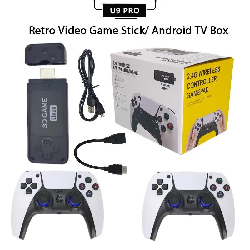 U9 PRO Game Console HDMI HD 2.4G Wireless TV Game Console 3D God of War PSP Iron Boxing 6 P5 Wireless Controller Game Stick