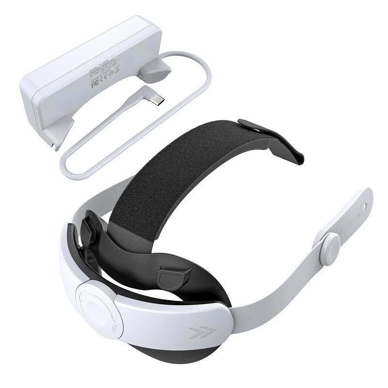 Head Strap Replacement with 18500mWh Battery Pack Reduce Facial Stress Comfort VR Strap for Meta Quest 3S/Quest 3 VR Accessories