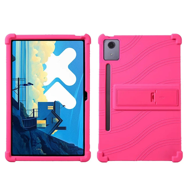 Funda For Lenovo Xiaoxin Pad Pro 12.7 2025 12.7 Inch TB-375FC TB-373FU Shockproof Soft Silicon Stand Back Shell Kids Tablet Case