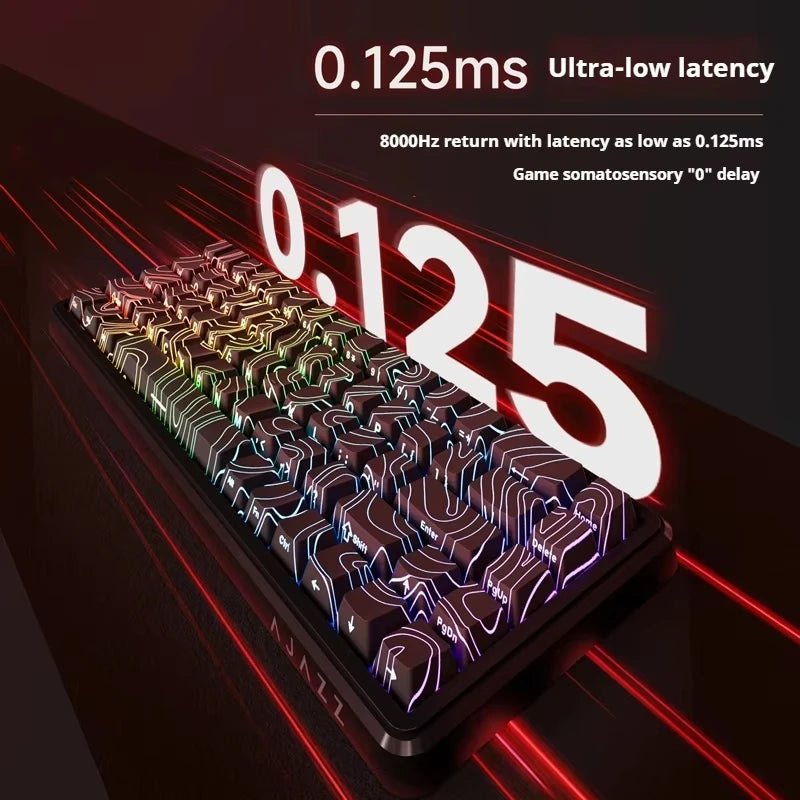 Ajazz Ak680max Magnetic Switch Keyboard Wired 68Keys E-Sports Game 8k Return Rate PC Office Game Mechanical Keyboard Custom Gift