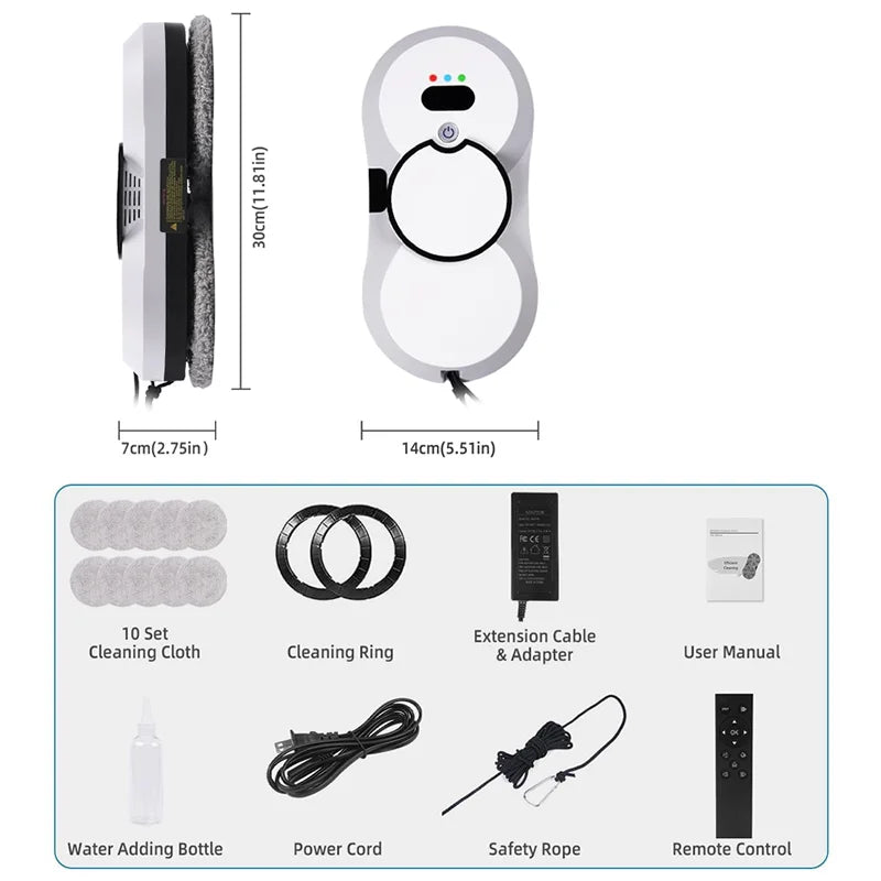 UPS System Robot Window Cleaner Vacuum Smart Home Appliance Auto Clean Glass Windows Washer Window Washing Electric Floor Mops