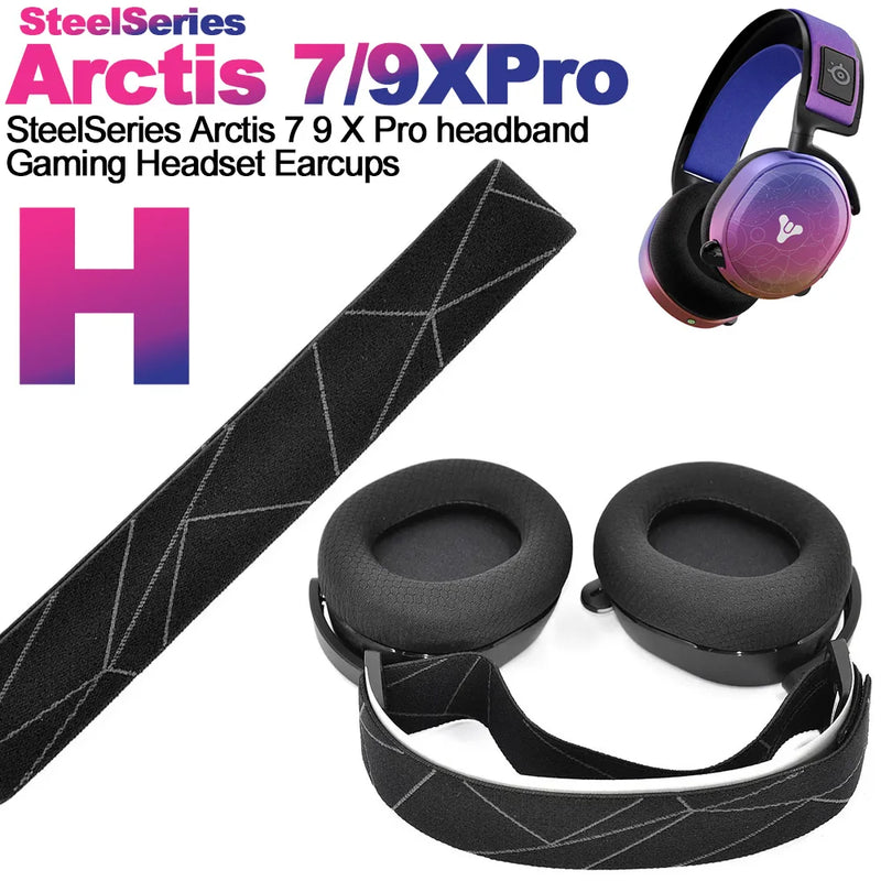 Earphone pads For Steelseries Arctis 7/9/9X/PRO Head Band Belt Strap replacement Earpads headphones Earmuffs Memory