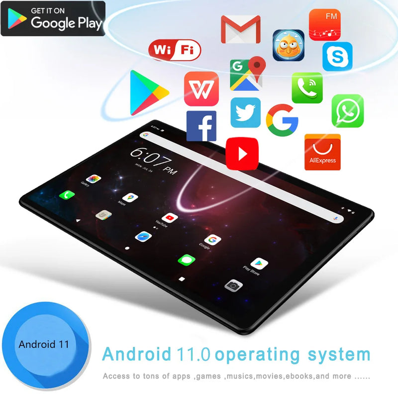 New Global Version 10.1 Inch Tablets Octa Core 4GB/64GB Learning Education 3G Network SIM Tablet Pc  Cheap Children's Gifts