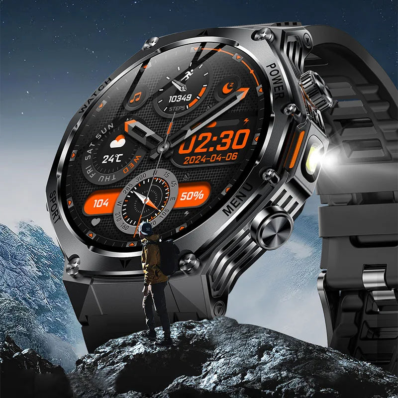 2024 Men's Smart 5.2 Bluetooth Call One Click Connection Watch IP67 Waterproof 800mAh Battery Android iOS Universal Smart Watch