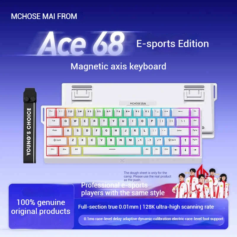 Mchose Ace 60 Pro Valorant Magnetic Mechanical Keyboard Esports Game Performance Beast 0.02mm Accuracy 0.125ms Delay  Fury Mode