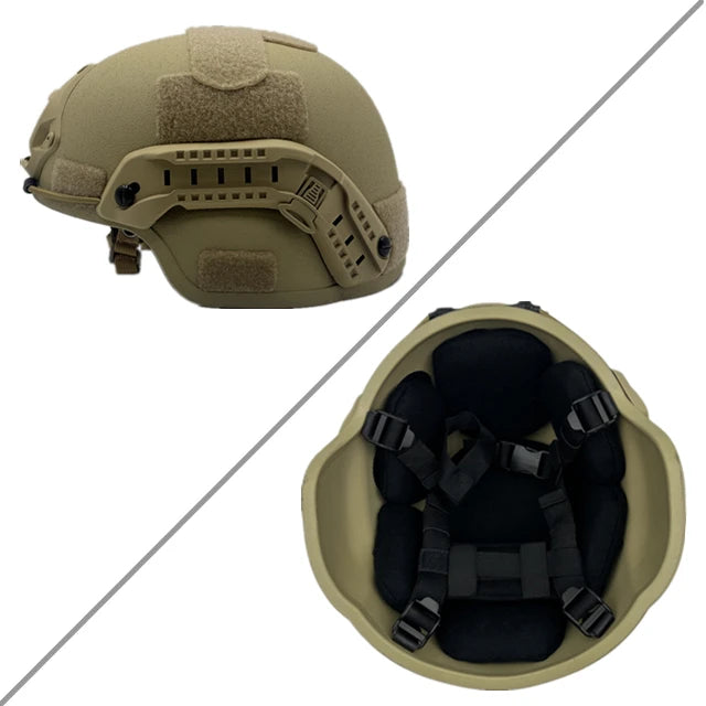 UHMWPE FAST High Cut Ballistic Helmet ISO Certified NIJ Class IIIA Tactical Helmet Bulletproof Helmet