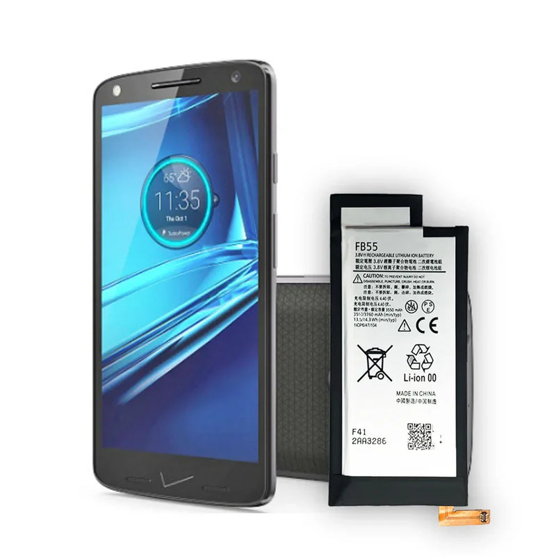 FB55  High Quality Replacement Battery For MOTO M/Z/X Droid Turbo 2 XT1585 X Force XT1580 XT1581 Lithium New Batteries