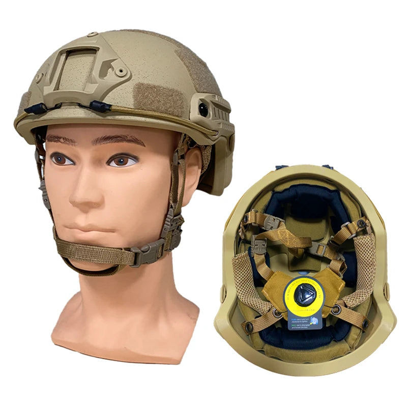 Tactical high ballistic cutting helmet, bulletproof armor, PE core, safety, NIJ IIIA MICH, fast