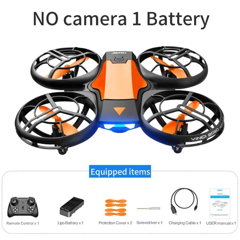 Mini RC Drone Camera HD Wide Angle Camera 1080P WiFi fpv Dron Camera Height Keep Drones Camera RC Quadcopter Chirstmas Toys V8