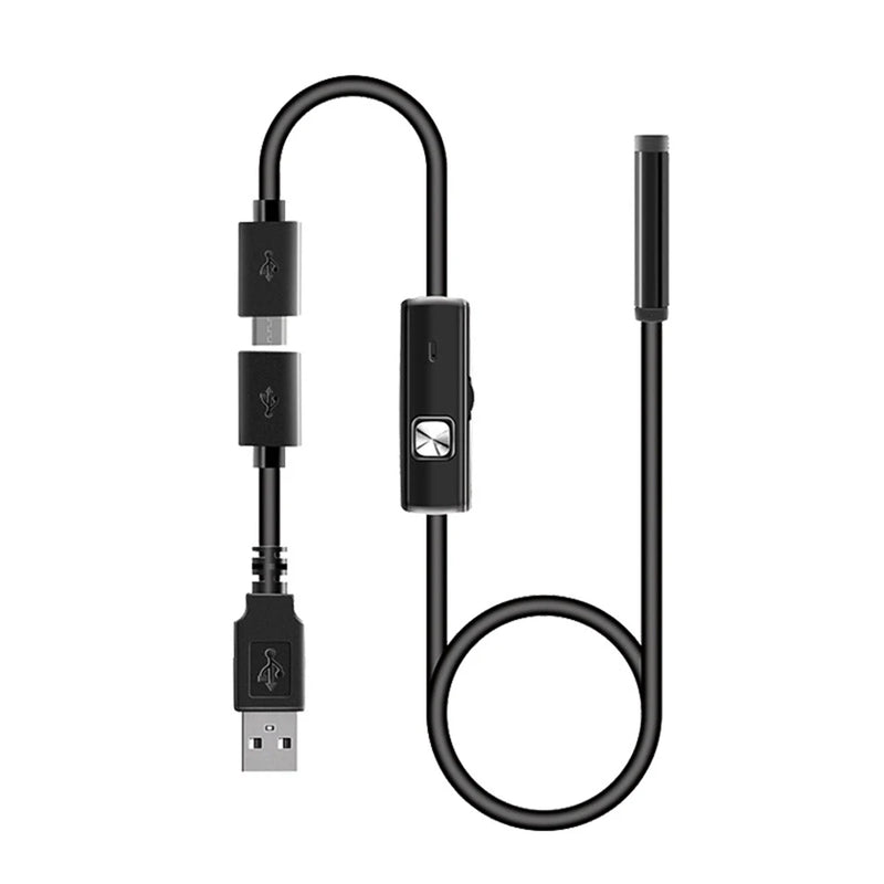 7MM for Android Endoscope Micro USB Mini Camera Pipe car Inspection Borescope 6 LEDs Waterproof for Smartphone PC