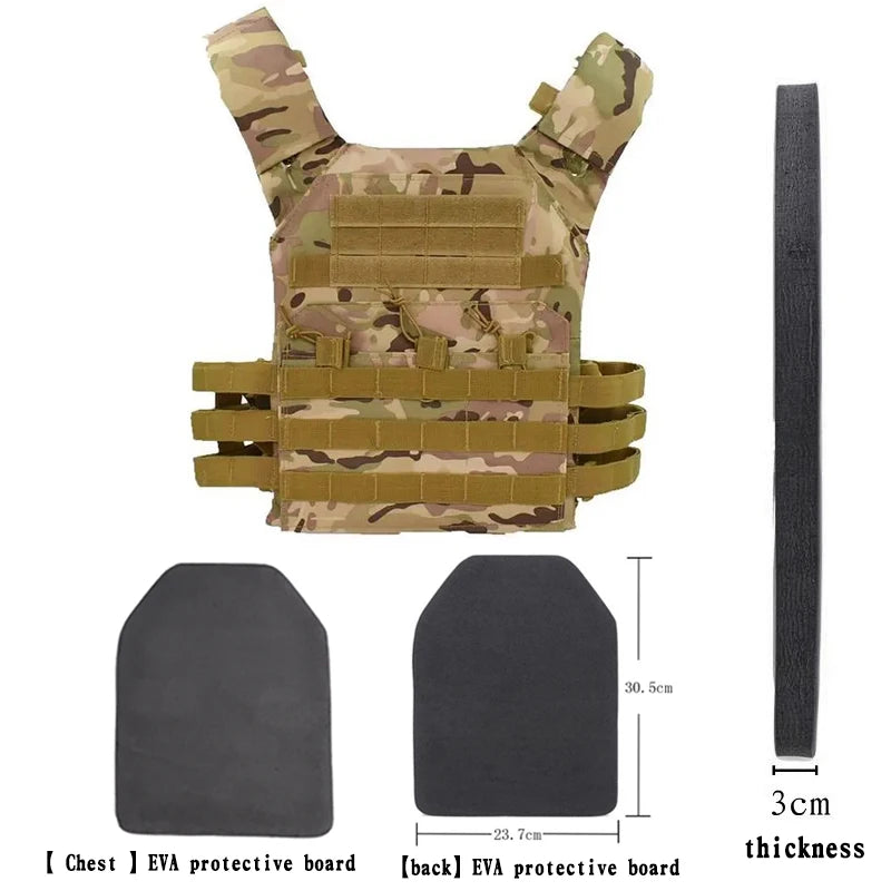 Military Tactical Vest Bulletproof Vest Hunting Carrier Air Gun Accessories Combat MOLLE Camouflage Military VestChaleco Tactico