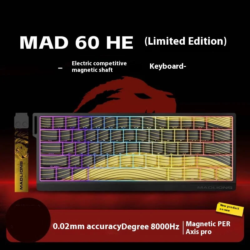 MADLIONS MAD 60HE/68HE Magnetic Switch Keyboard Rapid Trigger Wired Gaming Keyboard Hot Swap Customized Keyboard Gamer Accessory