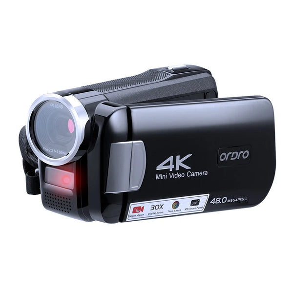 Camera 4K Ordro AC2 Home Use Camcorder 30X Digital Zoom Infrared Night Vision for YouTube Videos Photos Vlog Filming