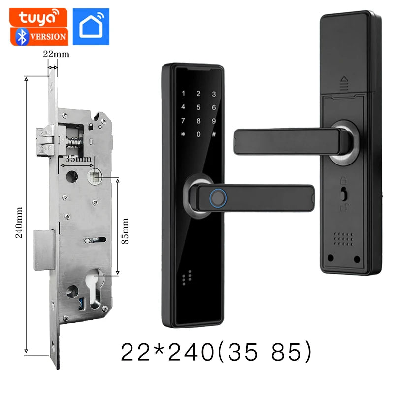 PHIPULO Tuya Bluetooth Electronic Door Lock Work with Digital Smart Lock App Remote Unlocking Digital Door Lock 2024 New