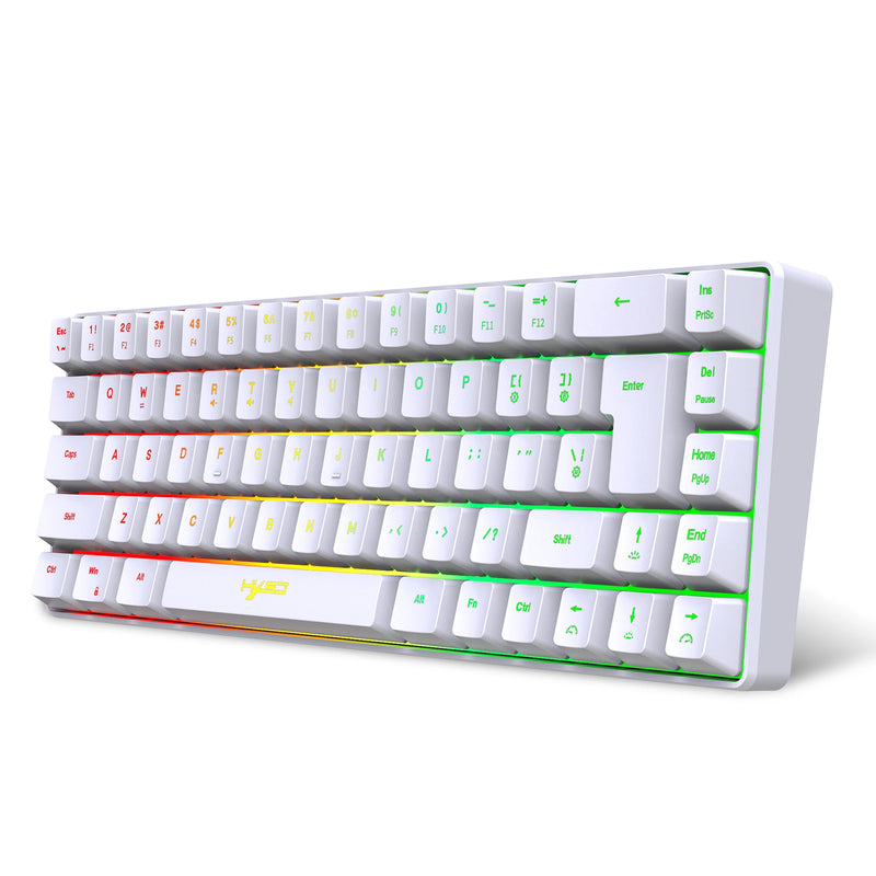 HXSJ V200 Wired K68 RGB Streamer Mini Gaming Keyboard 19-Key Conflict-Free Membrane Keyboard but Mechanical Feel for Game/Office