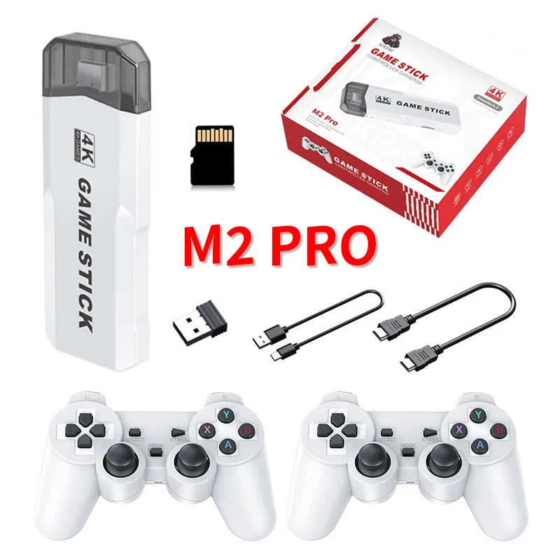 M2 PRO Game Stick 4K 64G 20000+ Games Retro Handheld Video Game Console Wireless Gamepads 20+ Simulators Consolas De Vídeojuegos