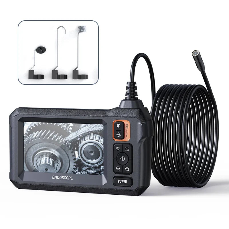 Industrial Endoscope Camera 1080P 4.3 Inch IPS Single Lens Pipe Car Inspection Camera with 8mm IP67 Waterproof 8 LEDs