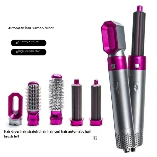 Five in One Hot Air Comb, Automatic Curling Iron, Dual Purpose Hair Styling Comb, Electric Hair Dryer, Hair Dryer Comb