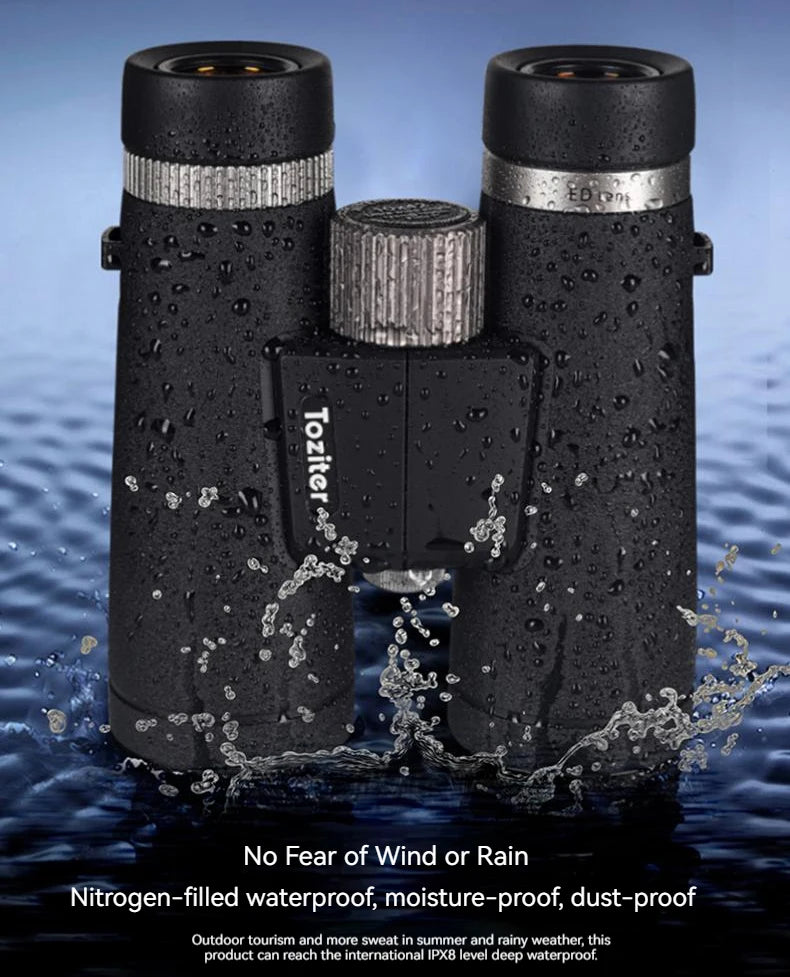 12X50ED Professional Powerful Binoculars Telescope High Reflective Film Waterproof Night Vistion Tourism Hiking Hunting Outdoor