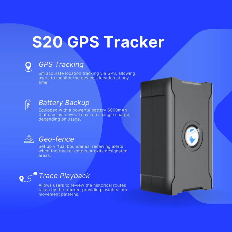 Portable Auto Tracker 6000mAh Big Battery Long Last Vehicle Locator Motorcycle Car Security Protection with iOS Android APP