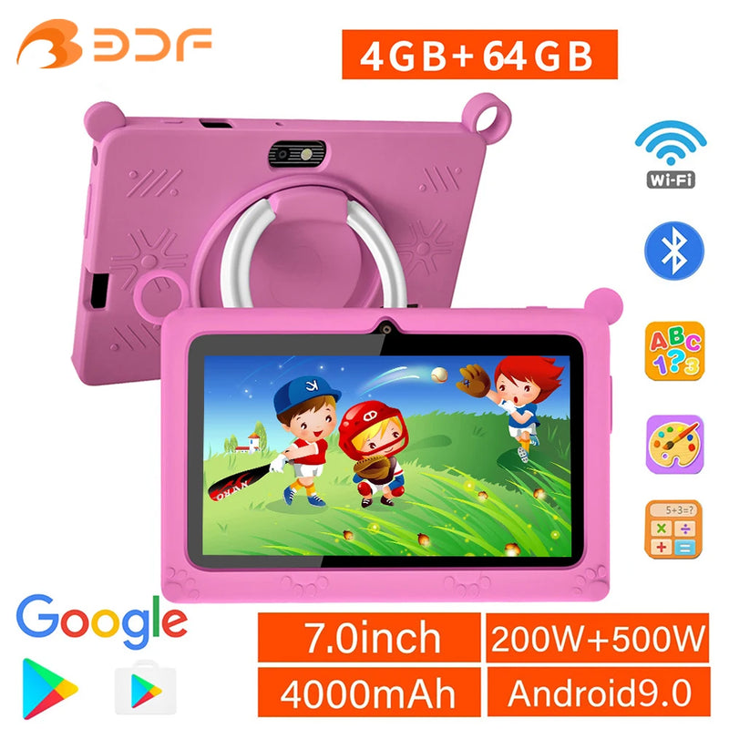 New 7 Inch WiFi Kids Tablets Cartoon Pattern Quad Core 4GB RAM 64GB ROM Android Learning Education Games Tablet Children's Gifts