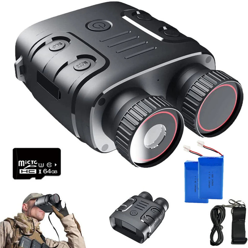 1080P 5X Digital Zoom Binocular 984Ft 7-Level Infrared Night Vision Telescope With 3800mAh Battery for Outdoor Hunt Camp Boat