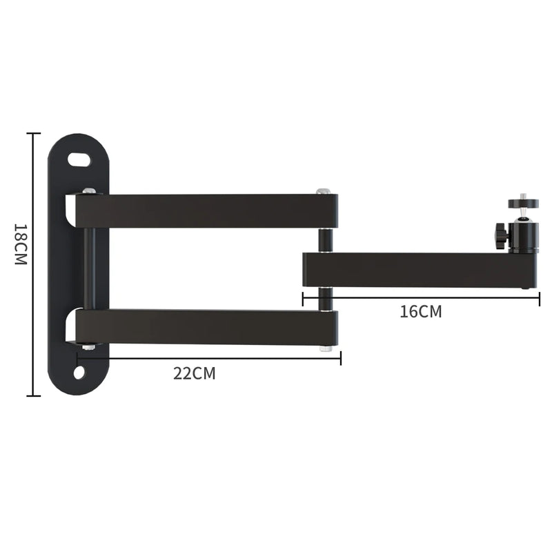 SH Wall Mount Boom Arm Projectors Photography Studio Video Strobe Lights 180-360° Adjustable Requires Perforation For Installat