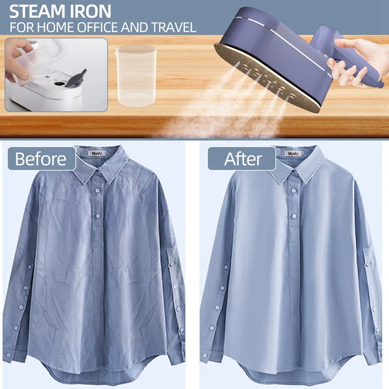 Steamer For Clothes Portable Steam Iron 1200W For Variable Fabric,180° Rotatable Iron For Home And Travel US Plug-Purple Durable