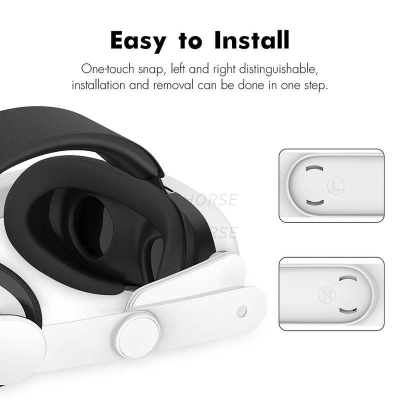 6000mAh Rechargeable Batteries VR Glasses Headband Adjustable Head Strap For Oculus Quest 3 Adjustable Headwear Accessories