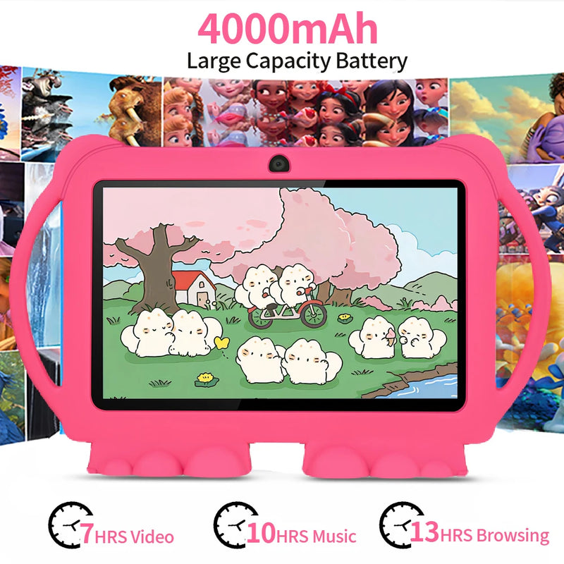 Sauenaneo 5GWIFI Children's Tablet 4GB RAM 64GB ROM Four Core Children's Education Games Android 9.0 System 4000mAh Battery