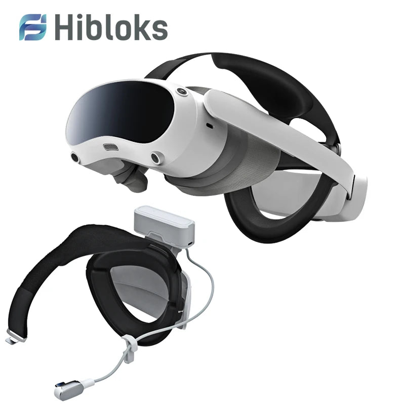 Hibloks VR Battery Head Strap For Pico 4 Pro Comfort Adjustable Decompression Bracket Power Bank HeadStrap For Pico4 Accessories