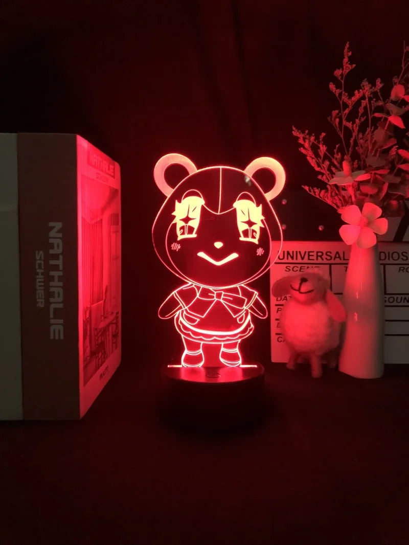 Led Night Lamp Alarm Clock Base Nightlight Judy Animal Crossing New Horizons Game Projector Boys Color with Remote Dropshipping