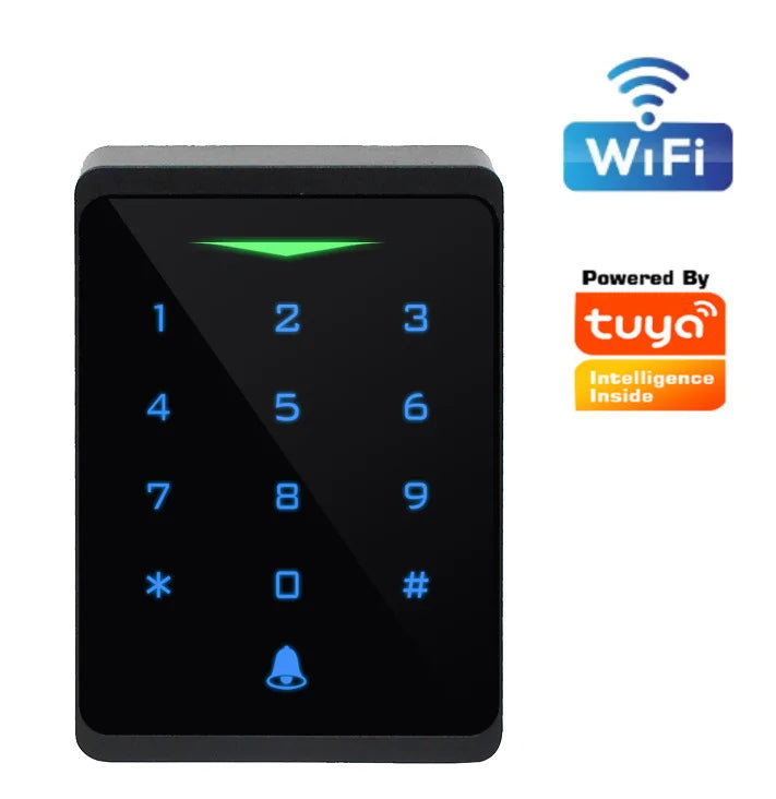 Tuya wifi 2.4G Standalone access control 125KHZ ID waterproof IP66 Wiegand 26 bits output fingerprint unlock support 1000 users