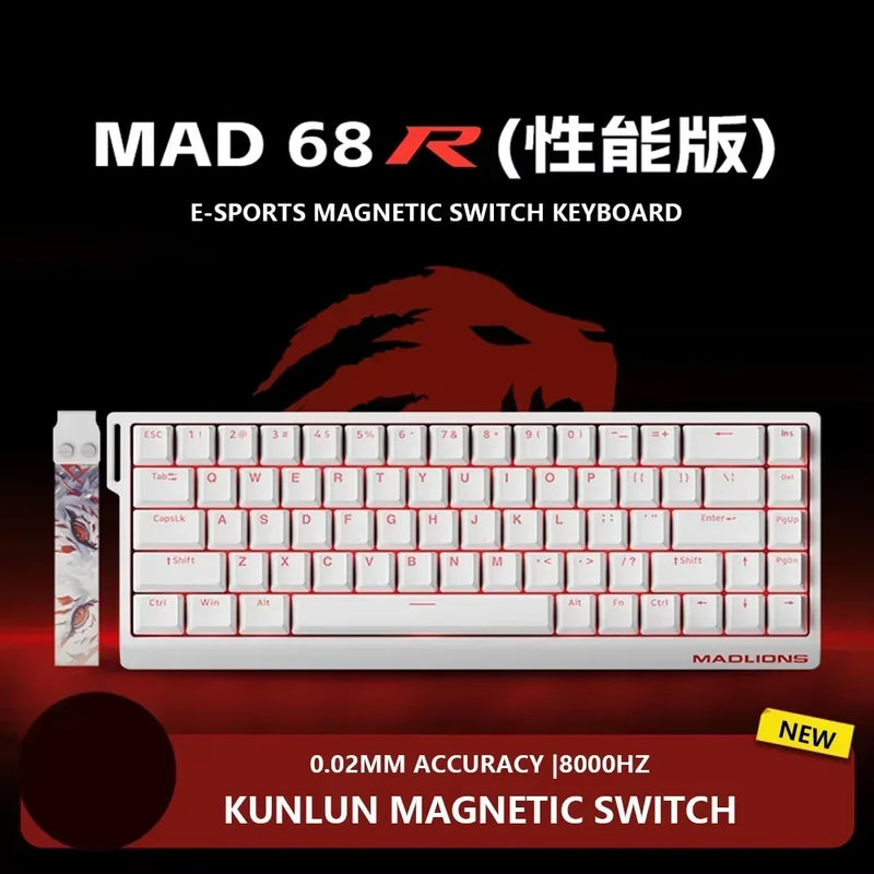 VGN VXE MADLIONS Madcatz Mad60/68HE Mechanical Keyboards 8K Polling Rate Low Delay Hot Swap Switch Gaming Keyboard for E-sports