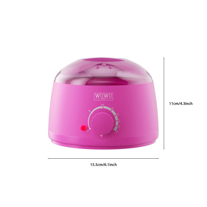 Hair Removal Wax Warmer 200CC WUWUVISTA Professional Wax Warmer Machine with 7oz Silicone Bowl Portable Hot Wax heater（US Plug）