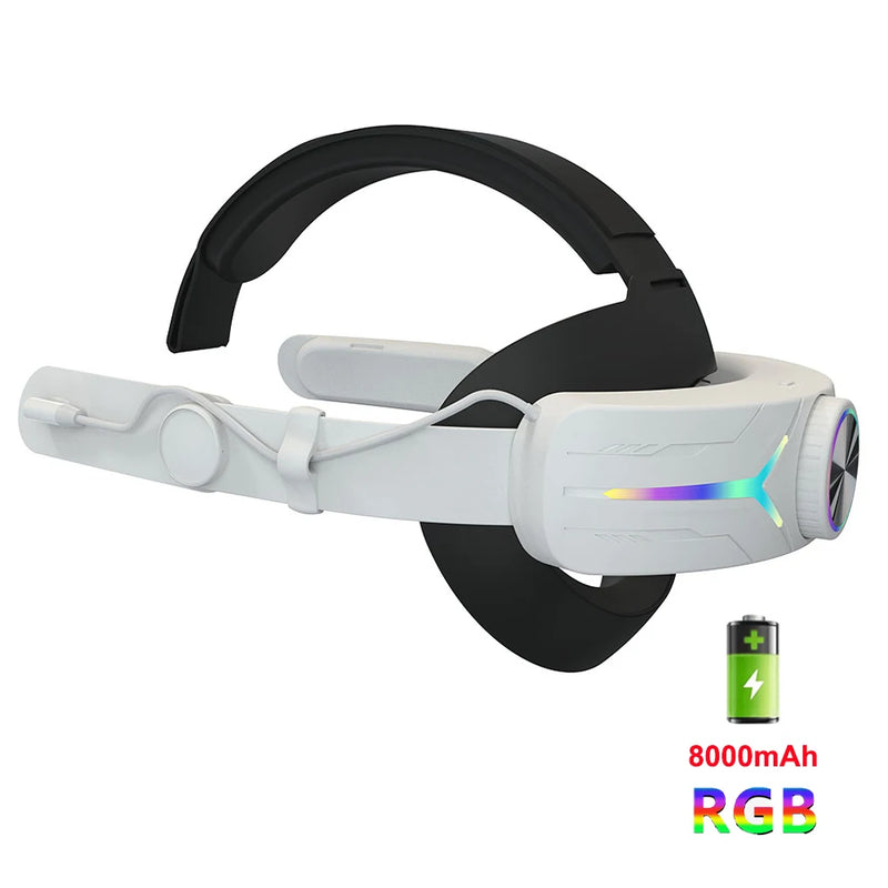 Head Strap whith Battery For Meta Quest 3/Quest 3S VR Headset Charging Built-In 8000mAh Batteries RGB Elite Strap Accessories