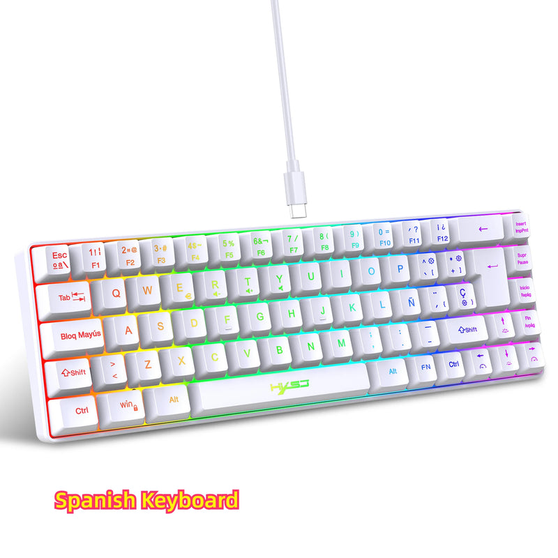 Mechanical keyboard 68-key  mechanisch toetsenbord gamer for both gaming and office use. Portable and easy to operate