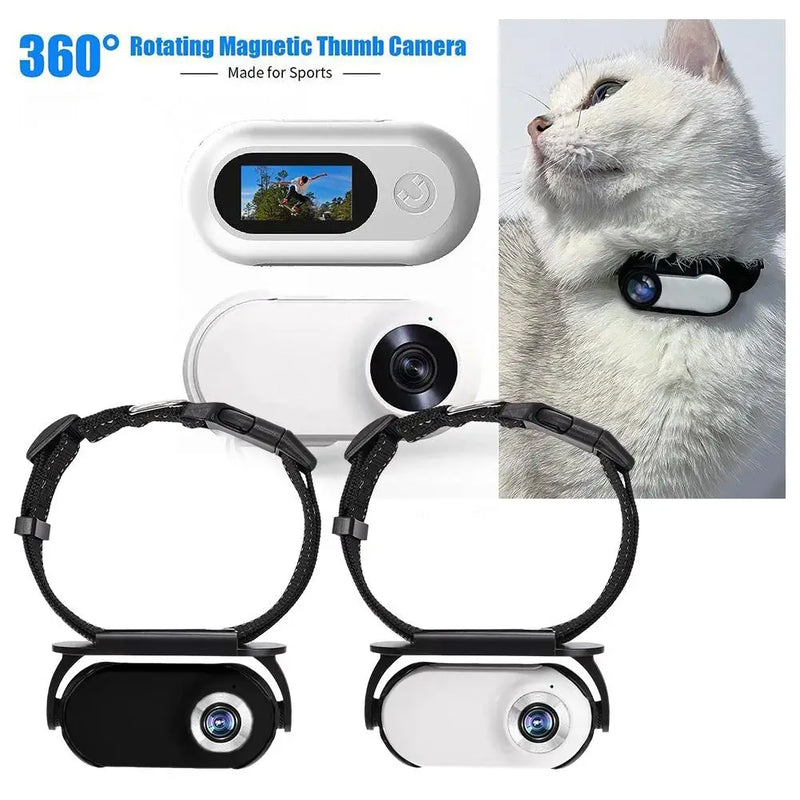 Cat Collar Camera For Pet Cameras & Monitors With Wide Angle Lens Mini Portable Stable Sport Action Body Camera With Video K5F6